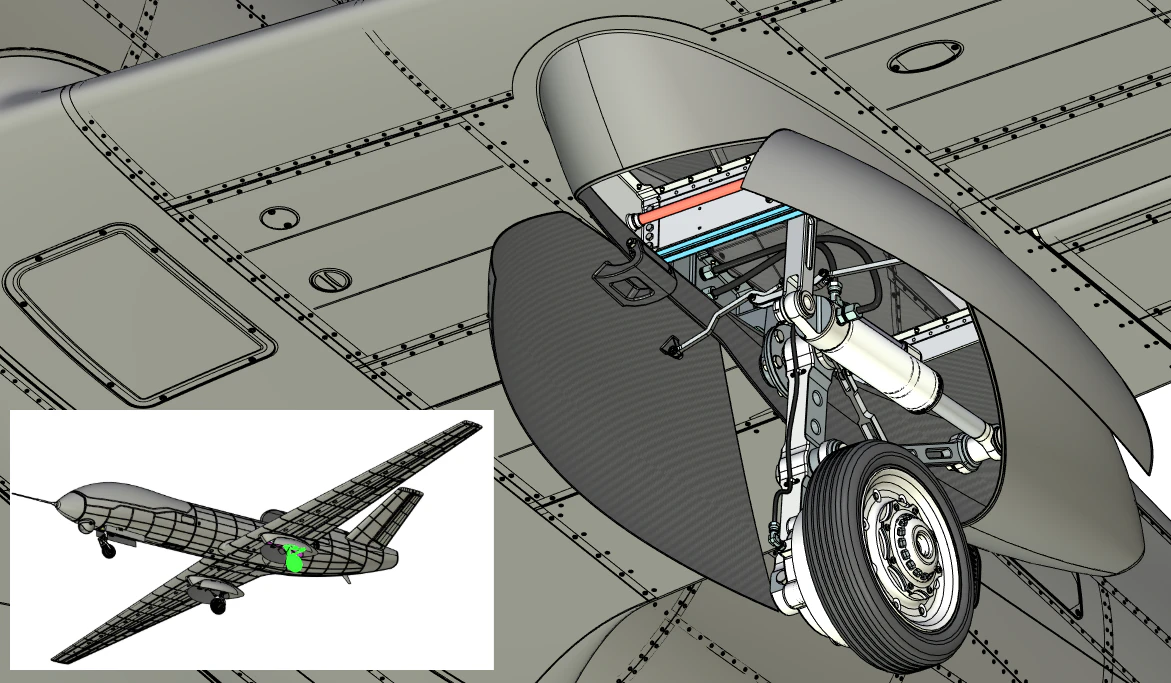 Механизм основной опоры шасси