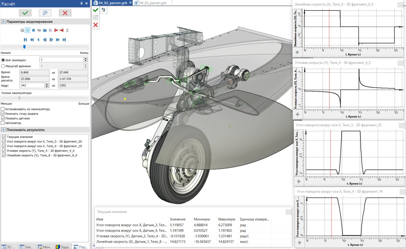 Вывод графиков при запуске задачи