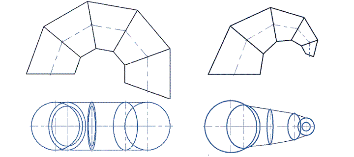 Методы применения инструментов Т-FLEX CAD 2D для моделирования разверток поверхностей сложных пространственных форм