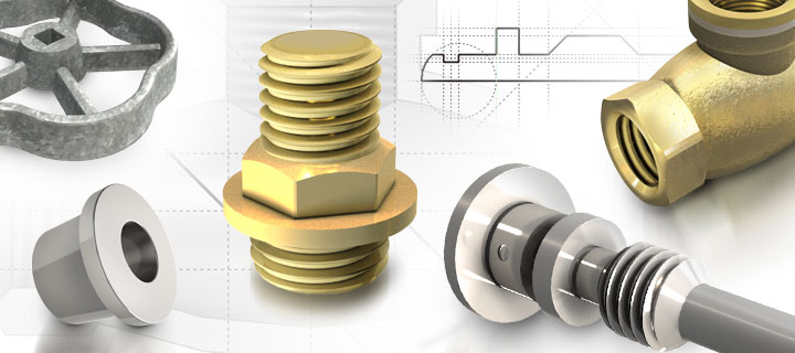 Создание 3D моделей  для сборки "Клапан проходной" в T-FLEX CAD 