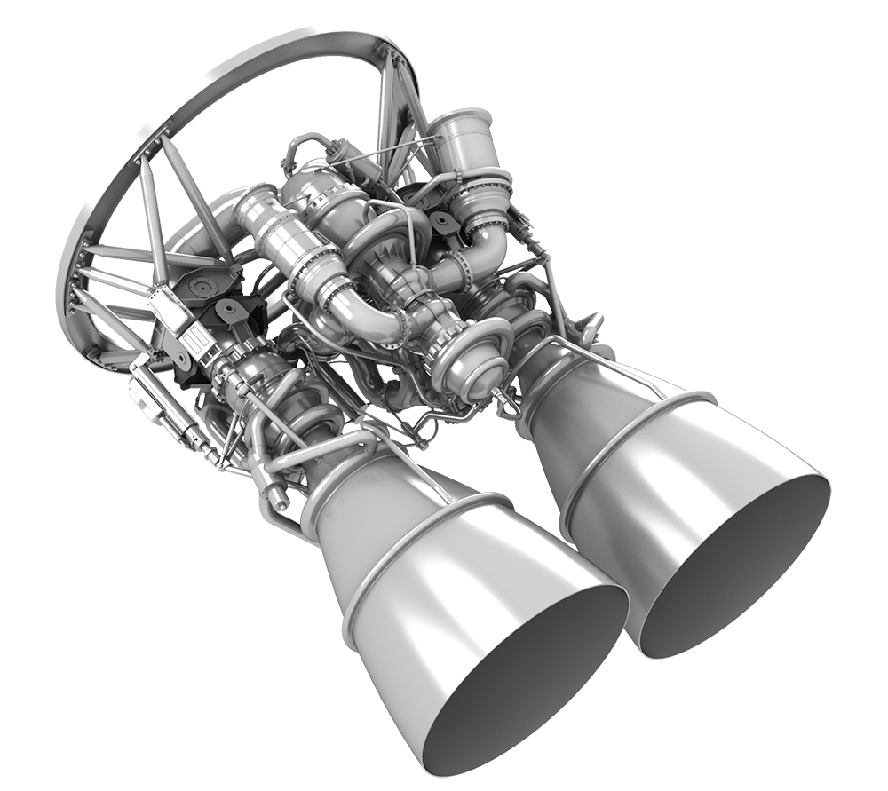Ракетный двигатель РД-180. Спроектирован в T-FLEX CAD